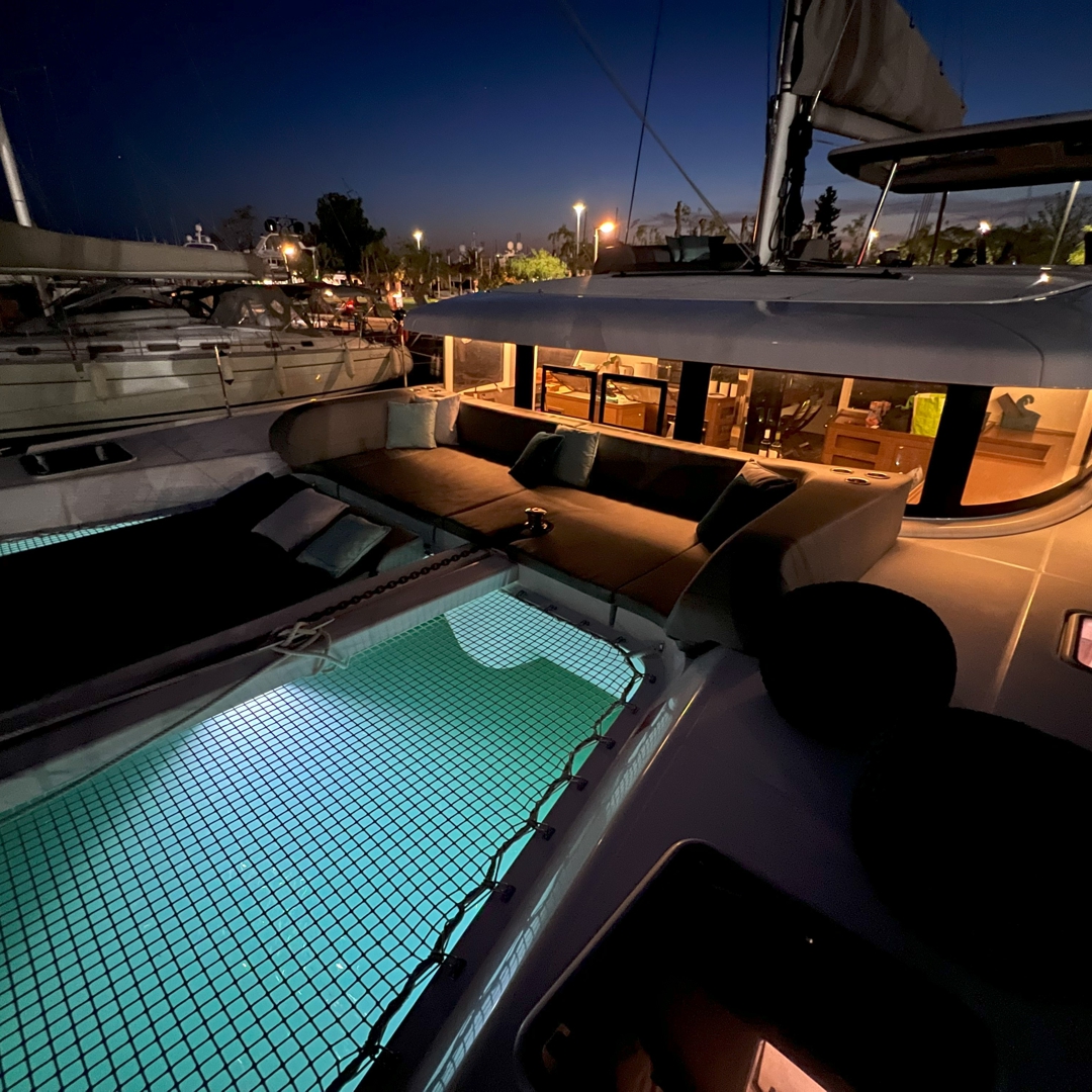 Evenings on the catamaran are stunning.