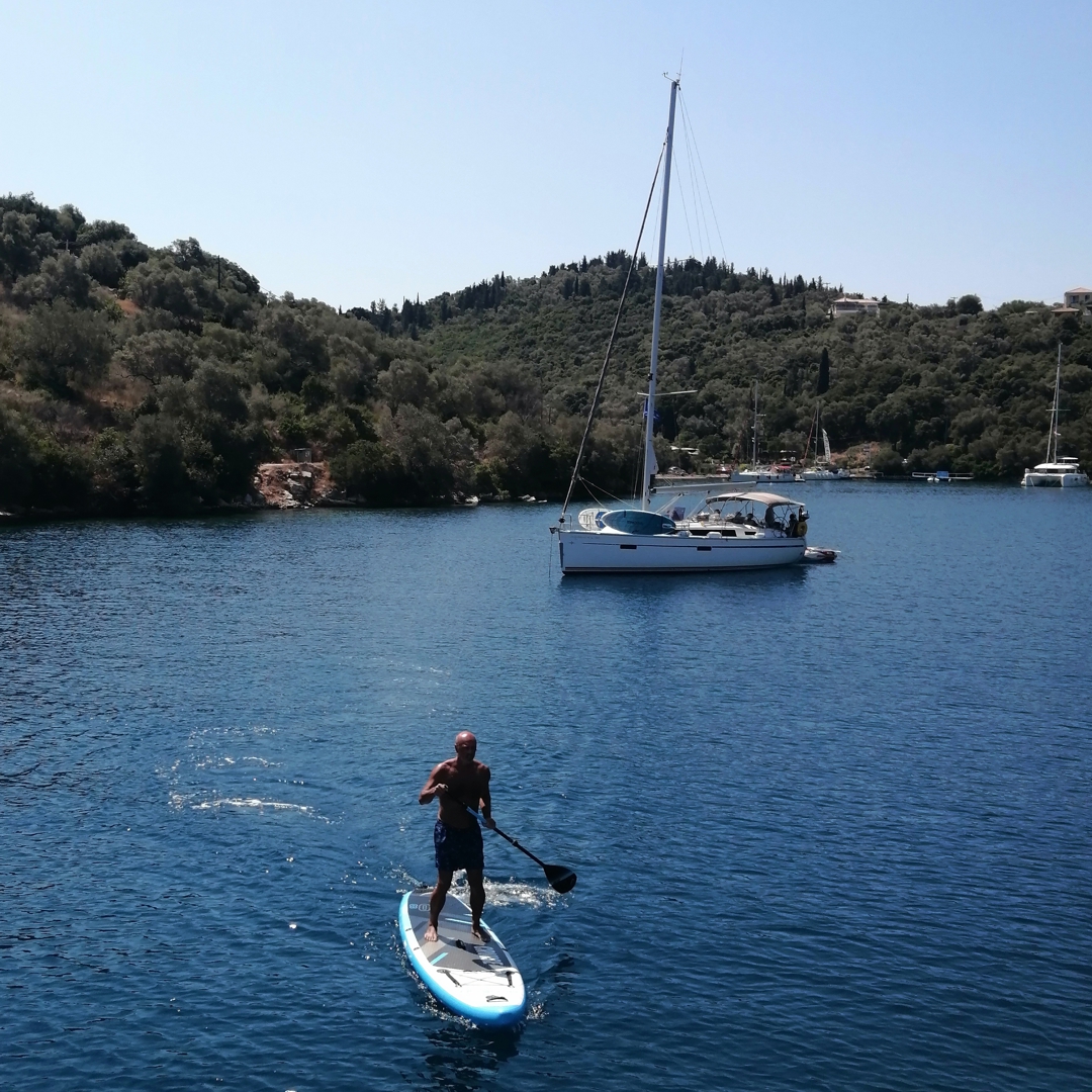 Stand-up paddleboarding in the Greek Islands